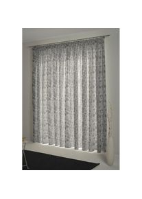 Adam, Vorhang &raquo;Flower Cuv&eacute;e&laquo; Multifunktionsband 1 Stk. tlg. aus 100% Bio-Baumwolle, schwarz, beige, Jacquard, Baumwolle