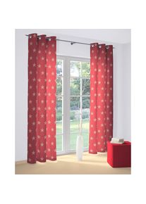 WIRTH, Vorhang &raquo;FELINO&laquo; &Ouml;sen 1 Stk. tlg., rot, Jacquard, Baumwolle, Polyester