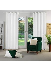 WIRTH, Vorhang &raquo;Dallas&laquo; Schlaufen 1 Stk. tlg., wei&szlig;, Polyacryl, Polyester