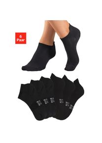 H.I.S. H.I.S, Unisex, Sportsocken Packung, 6 Stk. tlg. Kurzsocken und Sneakersocken in einem Pack, 6x schwarz, 43-46, Sportpack Sportsocken in zwei L&auml;ngen