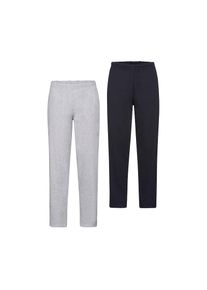 Fruit of the Loom, Herren, Fruit of the Loom Sweathose Jogger mit offenem Beinabschluss, erdgrau, XL, N-Gr, FOL Sweathose Open Leg 2er-Pack f&uuml;r Herren