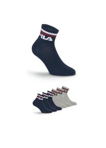 Fila , Damen,Jugendliche , Sportsocken »QUARTER PLAIN SOCKS« 6 Paar tlg. mit Logo-Schriftzug , blau , Freizeitsocken von Fila