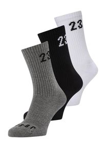 Jordan, Hommes Chaussettes de sport 'Essential', gris chin&eacute; / noir / blanc
