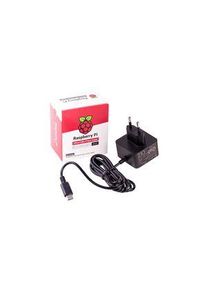 Raspberry Pi Raspberry Pi - Ladegerät, 5 V, 3 A, USB-C, EU-Stecker, schwarz - RPI4 PSU EU BLACK BULK