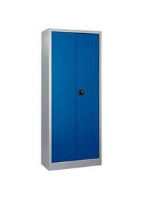 Schäfer Shop Schäfer Shop Pure Stahlschrank, Stahl, abschliessbar, T 400 x H 1935 x B 800 mm, 5 OH, lichtgrau/enzianblau