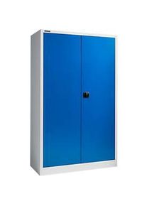 Schäfer Shop Schäfer Shop Pure Stahlschrank, Stahl, abschliessbar, T 400 x H 1935 x B 1200 mm, 5 OH, lichtgrau/enzianblau