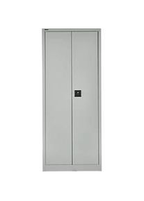 Schäfer Shop Schäfer Shop Pure Stahlschrank, aus Stahl, 4 Böden, 5 OH, abschliessbar, B 800 x T 400 x H 1935 mm, lichtgrau RAL 7035