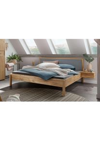 Home Affaire , Schlafzimmer-Set »Huven Schlafzimmer« Set, 3 Stk. tlg. Massivholzbett aus Eiche mit 2 Nachttische, Kopfteil mit Filz, FSC , in...