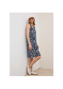 Cecil, Unisex, Jerseykleid Ohne Taschen Sommerkleid mit Raffung an den Schultern und grafischem Muster, urban dunkelblau, L (42), N-Gr, Gemustertes 