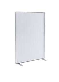 Sichtschutz-Trennwand, mit Polycarbonat-Stegplatte, weißaluminium, HxBxT 1805 x 1200 x 480 mm