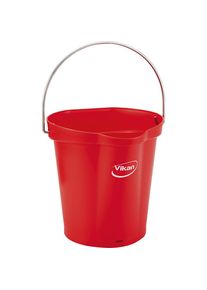 Seau de qualit&eacute; alimentaire, capacit&eacute; 6 l, lot de 5, rouge vikan