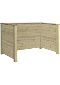 M&uuml;lltonnenverkleidung Plank Profil, Holz, LxBxH 1940 x 970 x 1080 mm, natur