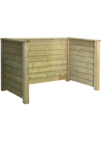 M&uuml;lltonnenverkleidung Klink Profil, Holz, LxBxH 1940 x 970 x 1080 mm, natur