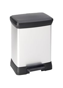 Tretm&uuml;lleimer DECOBIN, eckig, Volumen 30 l, HxBxT 515 x 300 x 400 mm, silber