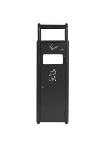 Combin&eacute; cendrier-poubelle, capacit&eacute; 24 l, l x h x p 300 x 960 x 25 mm, anthracite Probbax