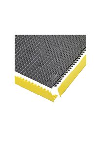 Bodenplatten-Stecksystem, Skywalker ESD NITRILE FR genoppt, LxBxH 910 x 910 x 13 mm, schwarz, feuerresistent NOTRAX