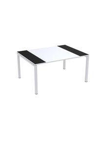 Konferenztisch easyDesk , HxBxT 750 x 1500 x 1160 mm, weiß/schwarz easyDesk