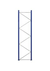 Palettenregal-Stützrahmen, vormontiert, enzianblau RAL 5010 / verzinkt, HxT 3990 x 1100 mm eurokraft pro