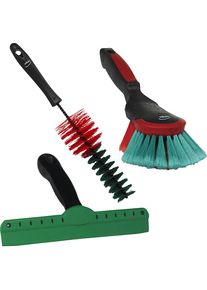 Fahrzeugreinigungsset, 2 B&uuml;rsten und 1 Wasserabzieher, VE 6 Stk, schwarz vikan