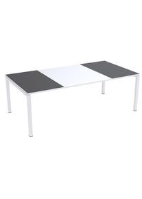 Konferenztisch easyDesk , HxBxT 750 x 2200 x 1140 mm, weiß/anthrazit easyDesk