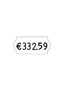 Etiquettes pour &eacute;tiqueteuses de prix, l x h 26 x 12 mm, lot de 18 rouleaux de 1500, blanc ratioform