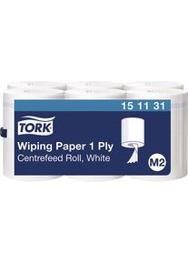 Papierwischt&uuml;cher Innenabrollung, 1-lagig, wei&szlig;, VE 6 Rollen, Advanced Qualit&auml;t, unperforiert Tork