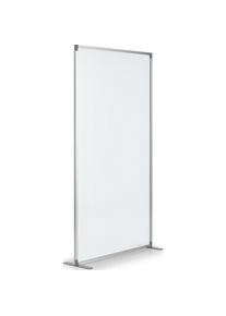 Raumteiler, mit mattierter Polycarbonatscheibe, HxBxT 1800 x 1000 x 350 mm MAGNETOPLAN