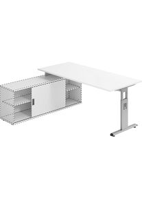 Bureau à poser, l x p 1800 x 800 mm, blanc