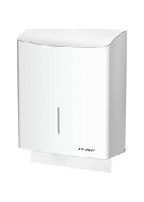Dispenser in acciaio inox per salviettine di carta, ca. 600 salviettine ripiegate, acciaio inox bianco AIR-WOLF