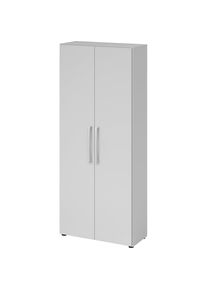Armoire de bureau, 4 tablettes, h x l x p 1880 x 800 x 346 mm, gris clair eurokraft pro
