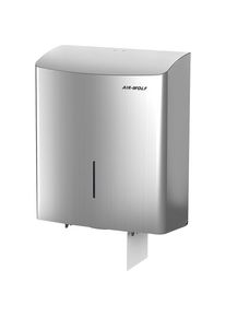 Portarotoli doppio per carta igienica, per 1 rotolo grande oppure 3 rotoli per uso domestico, acciaio inox spazzolato AIR-WOLF