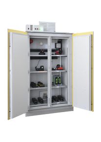 LaCont Armoire de sécurité pour le chargement d'accumulateurs SiS Li-Ion 90 Safe Pro, avec système d'extinction d'incendie, h x l 2250 x 1212 mm, 2 blocs