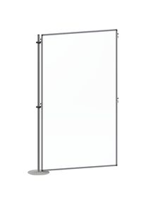 Funktions-Trennwand aus Acrylglas, mit Rondenfüßen, HxB 1800 x 1000 mm, Anbauelement
