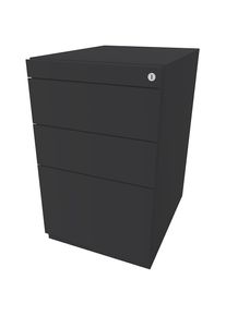 Standcontainer Note , mit 2 Universalschubladen, 1 H&auml;ngeregistratur, ohne Top, Tiefe 565 mm, anthrazitgrau Bisley