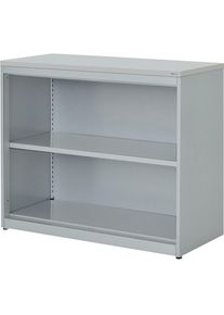Rayonnage et armoire combinés, h x l x p 830 x 1000 x 432 mm, plateau en plastique, 1 tablette, gris clair Mauser