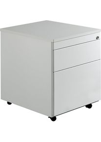 Caisson à tiroirs sur roulettes, h x p 579 x 600 mm, 1 tiroir, 1 tiroir pour DS, gris clair / gris clair / gris clair Mauser