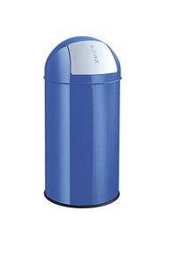 Push-Abfallbeh&auml;lter, Stahl, selbstschlie&szlig;end, blau, 30 l, Hx&Oslash; 650 x 300 mm Helit
