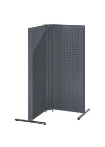 Industrie-Trennwandsystem, Eck-Kombination, linksseitig, 90°, anthrazitgrau ANKE