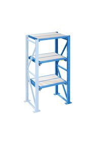 Schwerlast-Auszugregal, Einschubbreite 890 mm, Tiefe 1260 mm, Anbauregal, lichtblau LISTA