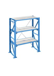 Schwerlast-Auszugregal, Einschubbreite 1290 mm, Tiefe 860 mm, Grundregal, lichtblau LISTA