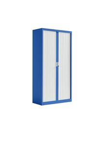 Armoire &agrave; rideaux, l x p 1000 x 450 mm, hauteur 1950 mm, bleu gentiane eurokraft pro