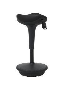 Assis-debout 6156, assise triangulaire 325 mm, habillage noir Twinco