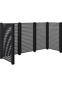 M&uuml;lltonnenverkleidung Tokyo, Holz, LxBxH 2810 x 1000 x 1480 mm, schwarz