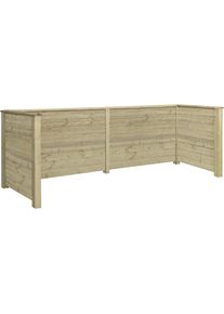 M&uuml;lltonnenverkleidung Plank Profil, Holz, LxBxH 3770 x 970 x 1080 mm, natur