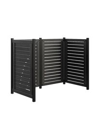 M&uuml;lltonnenverkleidung Lund, Holz, LxBxH 1650 x 850 x 1240 mm