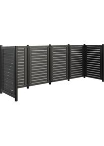 M&uuml;lltonnenverkleidung Lund, Holz, LxBxH 3250 x 850 x 1240 mm