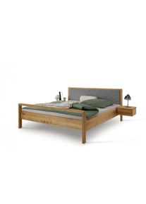Home Affaire , Schlafzimmer-Set »Huven Schlafzimmer« Set, 3 Stk. tlg. Massivholzbett aus Eiche mit 2 Nachttische, Kopfteil mit Filz, FSC , in...