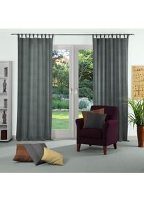 WIRTH, Vorhang &raquo;Niederau&laquo; Schlaufen 1 Stk. tlg., petrol, Jacquard, Polyacryl, Polyester