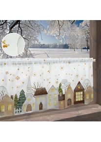 Scheibengardine »Noel« Stangendurchzug 1 Stk. tlg. , grau , my home , Obermaterial: 100% Polyester