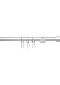 Gardinenstange »Fertigstilgarnitur 20 mm Power Endkappe« Ø 2 mm 1 läufig-läufig Fixmass Gardinenstange Komplett , grau , Liedeco